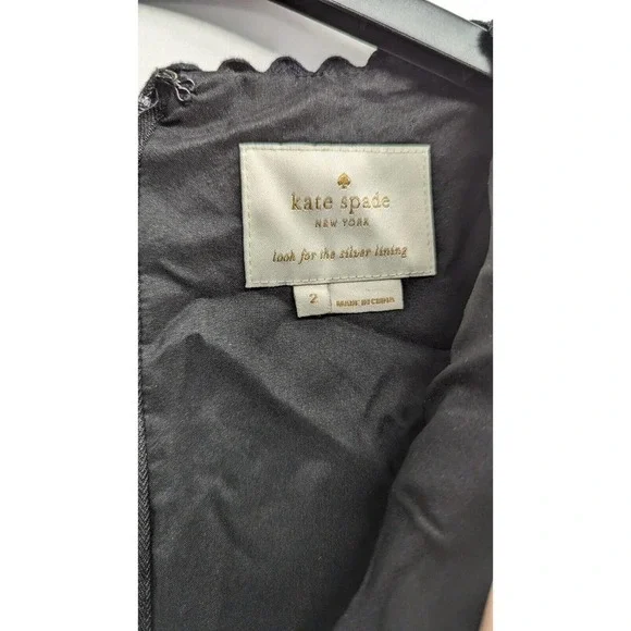 kate spade new york Jardin Tile Jacquard Hummingbird Floral Ruffle Dress Size 2 - Picture 8 of 10